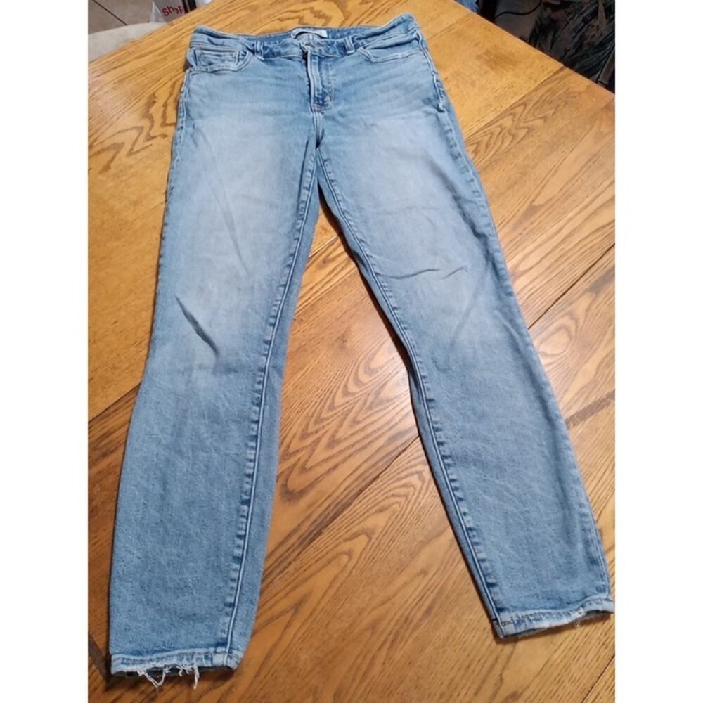 ABERCROMBIE & FITCH Jeans Women  29 X 8 BLUE  ANKLE MID RISE  Preowned Skinny ??